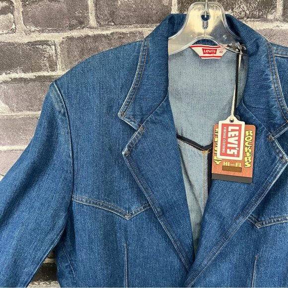 Levi's Vintage 1970s style Clothing DENIM BLAZER - size L - Picture 12 of 14